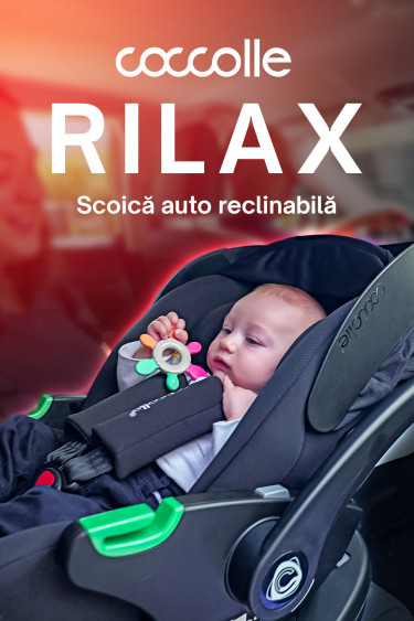 Reel produs outdoor - Scoica auto iSize Coccolle Rilax Reclinabilă și Baza Isofix